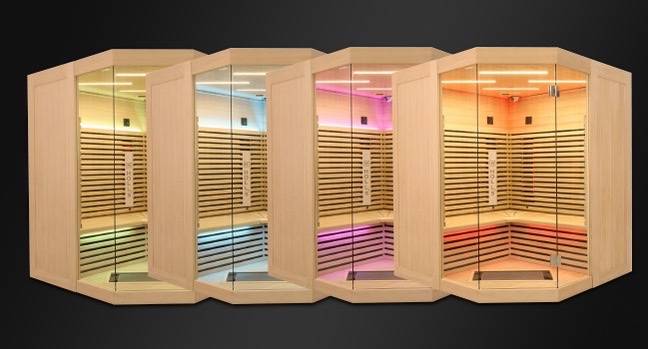 Sauna infrarouge collection canopée avec chromothérapie et led d'ambiance à Dignes les bains 04