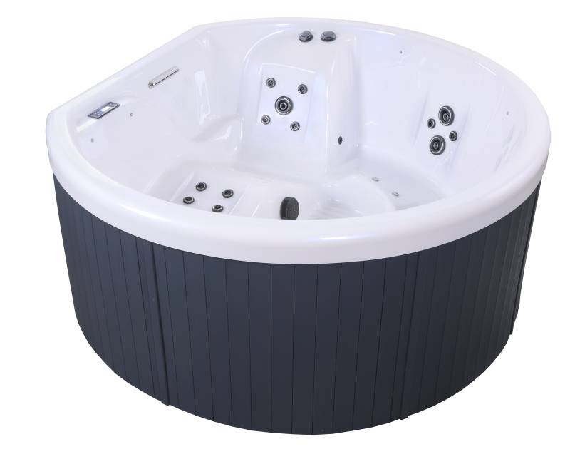 Spa rigide nouveauté 2024 en forme de demi-cercle modèle HALFMOON traitement par ozonateur