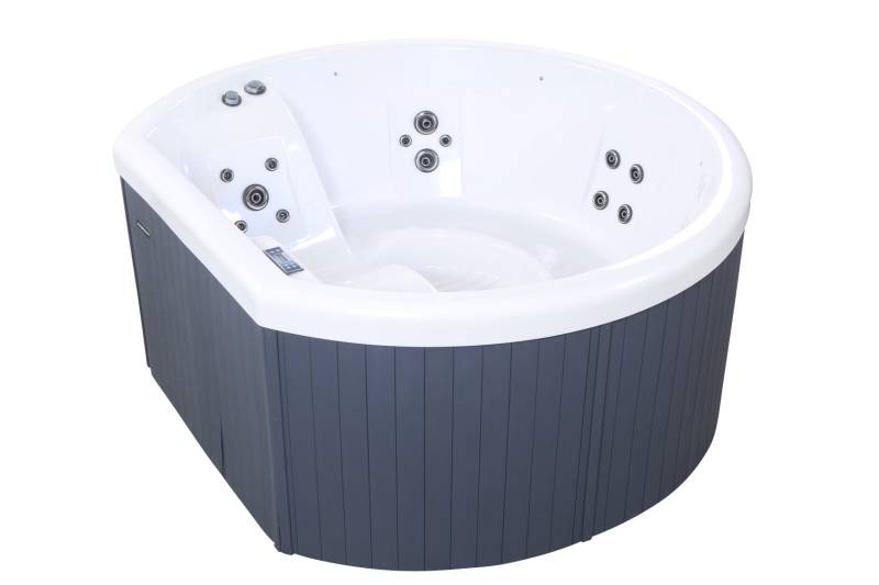 Spa plug and play rigide en forme de demi-cercle avec installation facile et rapide sur prise 16A modèle NetSpa Halfmoon pour 4 personnes à Briançon dans le 05