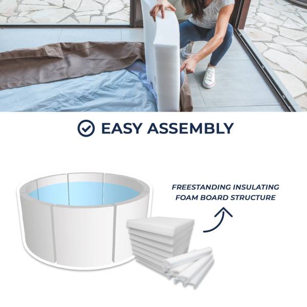 Assemblage facile pour un spa semi-rigide monté en 15 minutes seulement