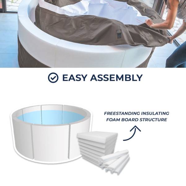 Montage rapide en 15 minutes pour un spa semi-rigide portable 