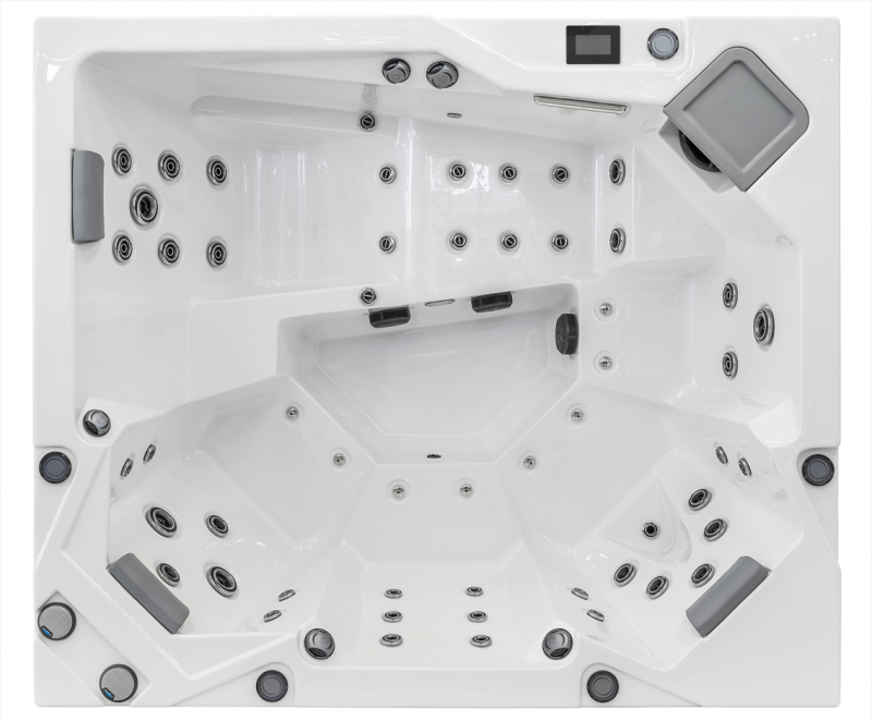 47 jets hydromastants pour une relaxation complète à Spa rigide acrylique 5 places modèle Prestige Saphire avec jets hydromassage et chromothérapie de la marque Holl's à Gap dans les Hautes Alpes 05