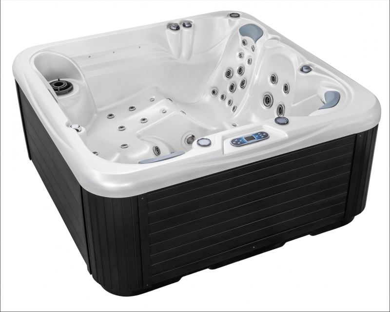 Spa rigide acrylique 4 places dont 2 assises et 2 allongés modèle HC3 gamme design avec LED et système audio intégré à Pertuis dans le Vaucluse