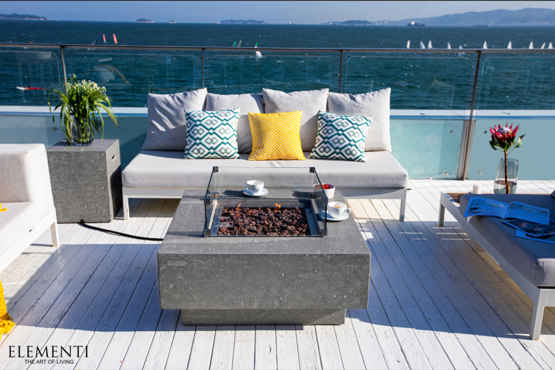 Brasero extérieur table basse à gaz pour créer une décoration chaleureuse à Pertuis