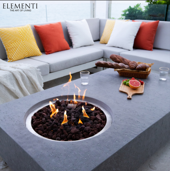 Acheter un brasero table basse chauffante effet béton ciré design chic et tendance dans le Vaucluse