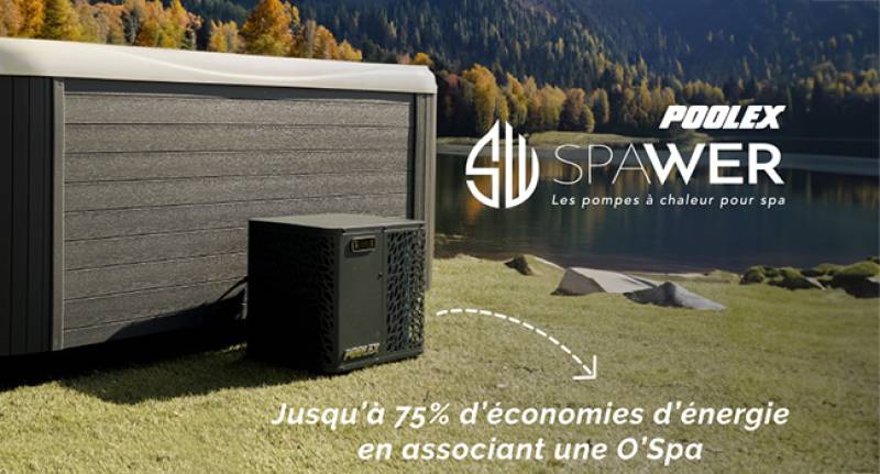 Spa plug and play modèle CELTIC pour réaliser des économies d'électricité en associant le spa avec la pompe à chaleur pour spa POOLEX